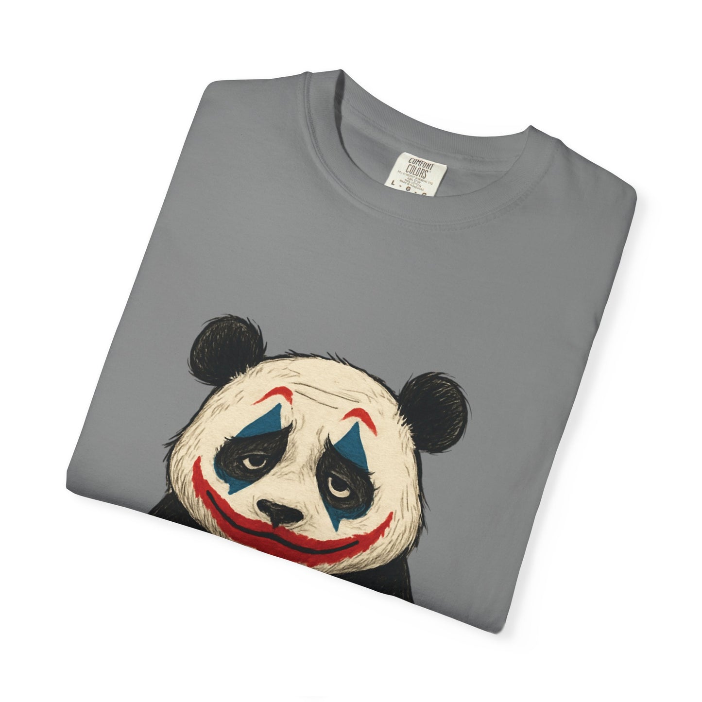Panda Graphic T-Shirt | Hilarious Panda Joker Tee, Fun Unisex Casual Wear, Unique Gift for Animal Lovers, Halloween Costume Idea