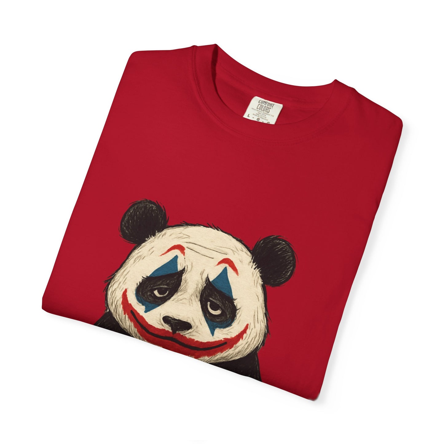 Panda Graphic T-Shirt | Hilarious Panda Joker Tee, Fun Unisex Casual Wear, Unique Gift for Animal Lovers, Halloween Costume Idea