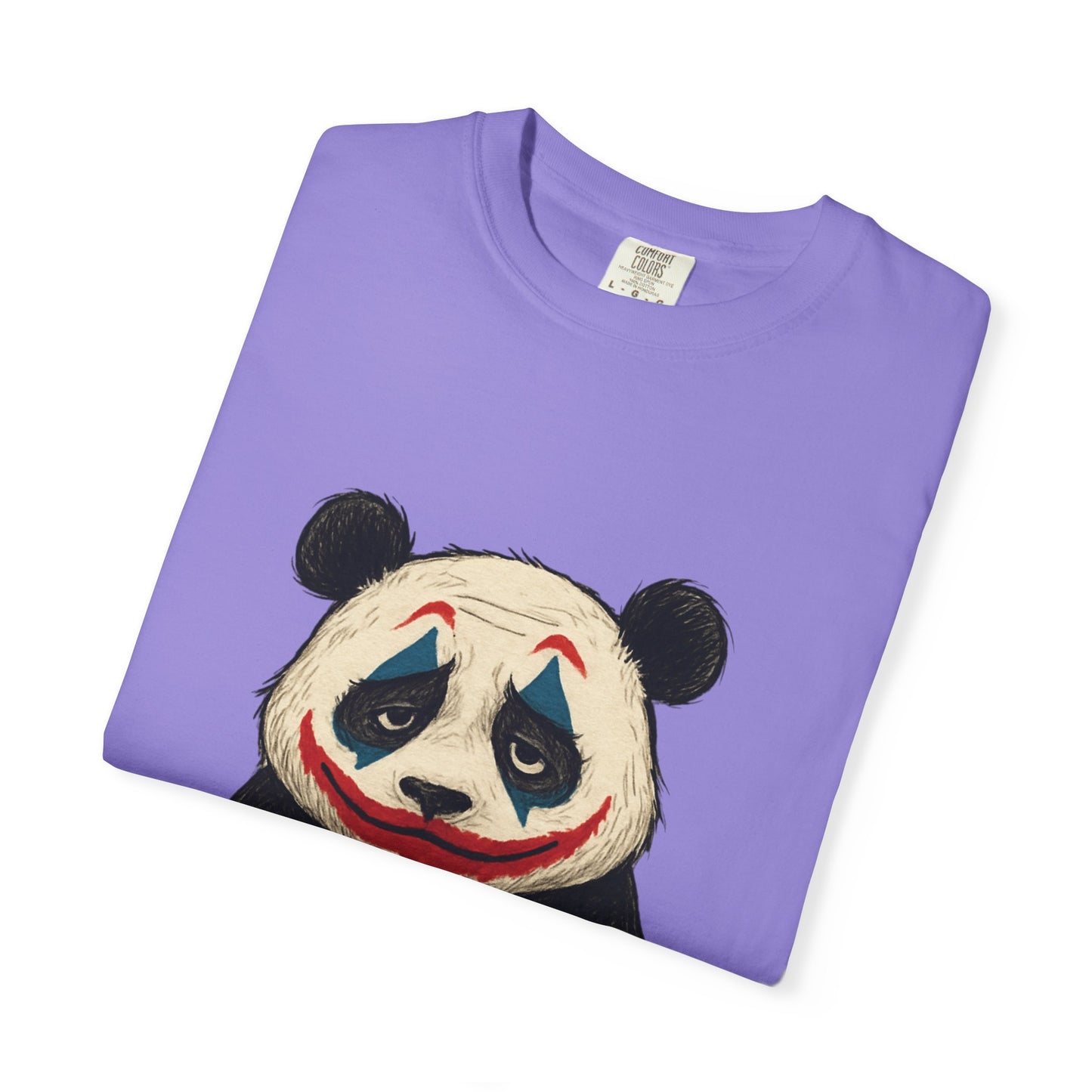 Panda Graphic T-Shirt | Hilarious Panda Joker Tee, Fun Unisex Casual Wear, Unique Gift for Animal Lovers, Halloween Costume Idea
