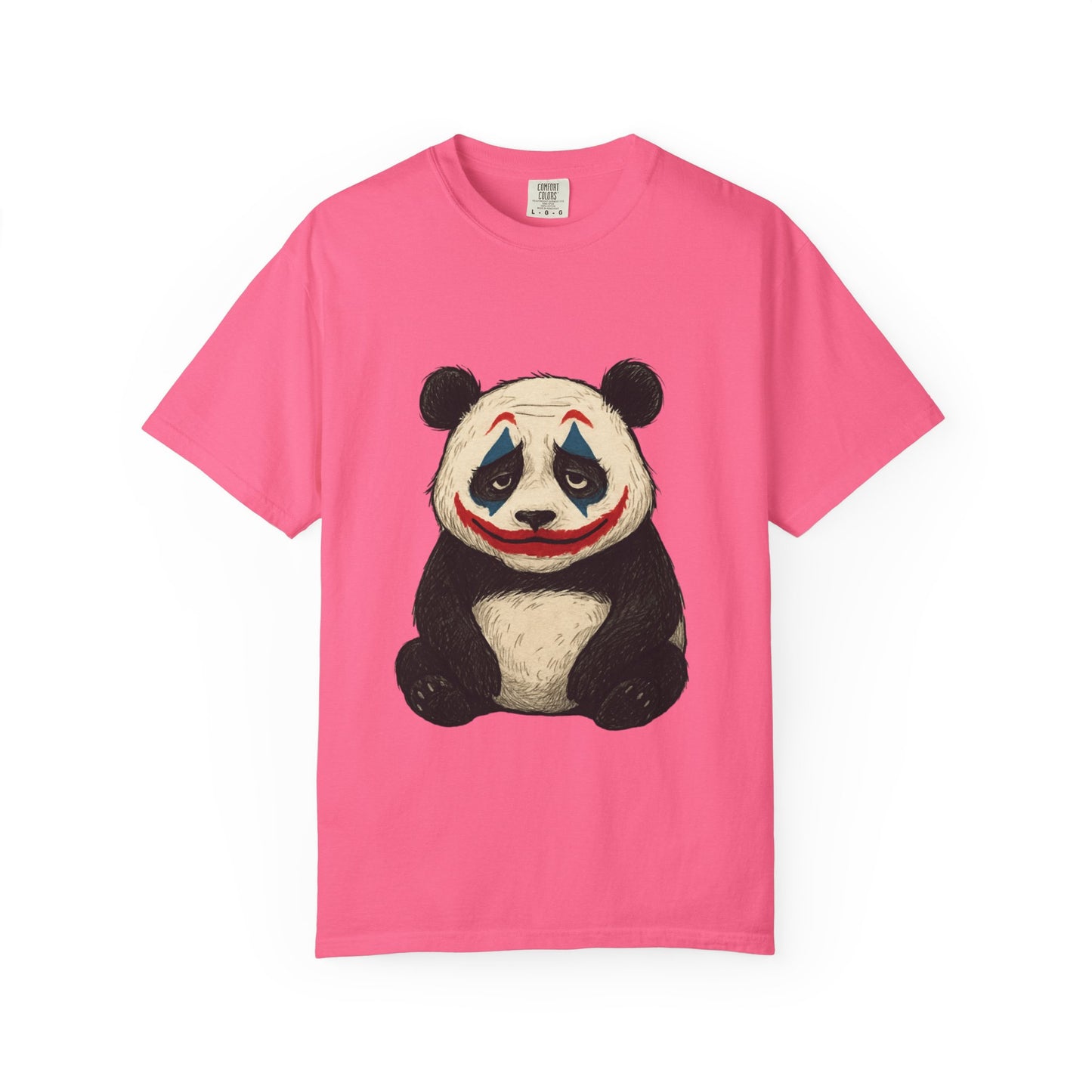 Panda Graphic T-Shirt | Hilarious Panda Joker Tee, Fun Unisex Casual Wear, Unique Gift for Animal Lovers, Halloween Costume Idea
