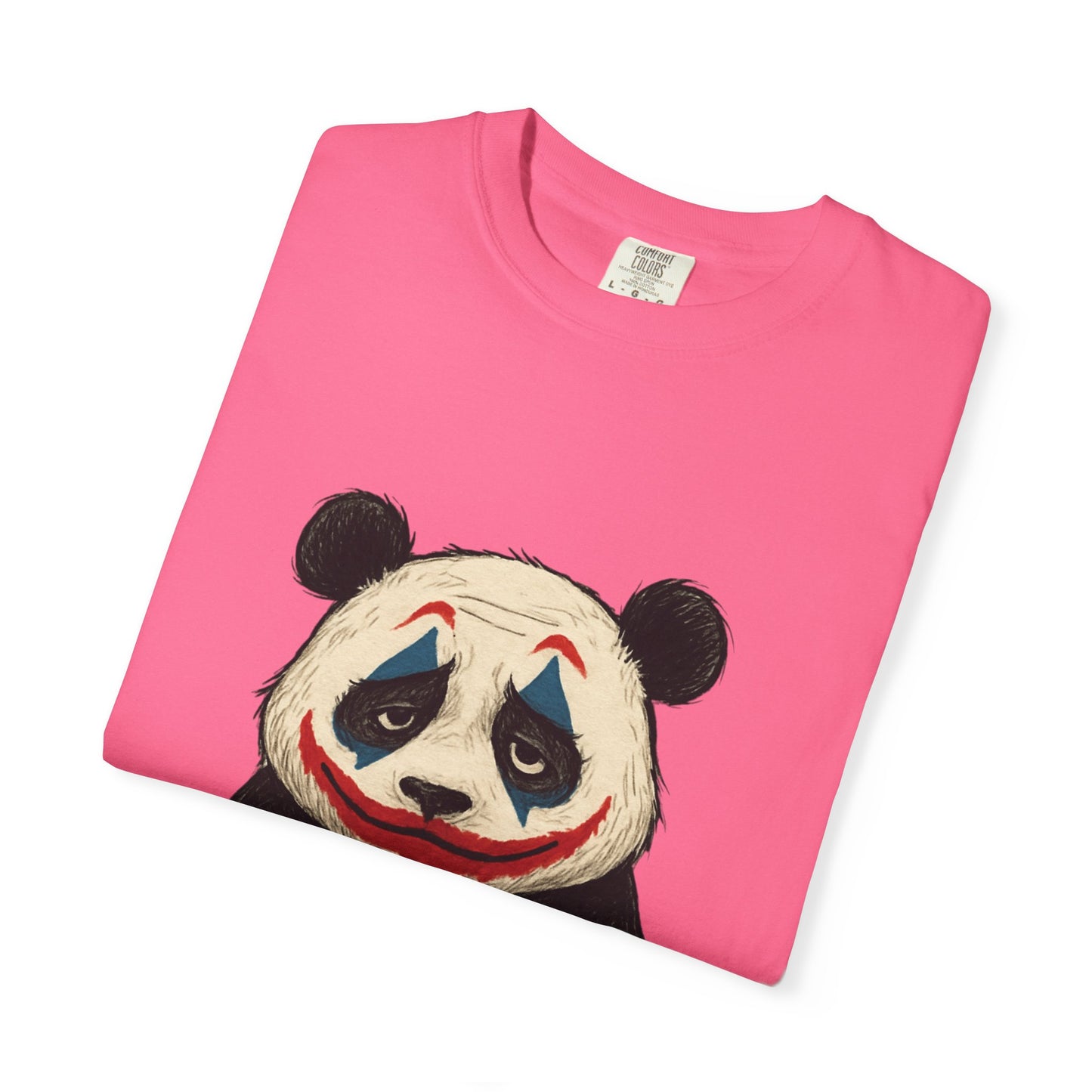 Panda Graphic T-Shirt | Hilarious Panda Joker Tee, Fun Unisex Casual Wear, Unique Gift for Animal Lovers, Halloween Costume Idea