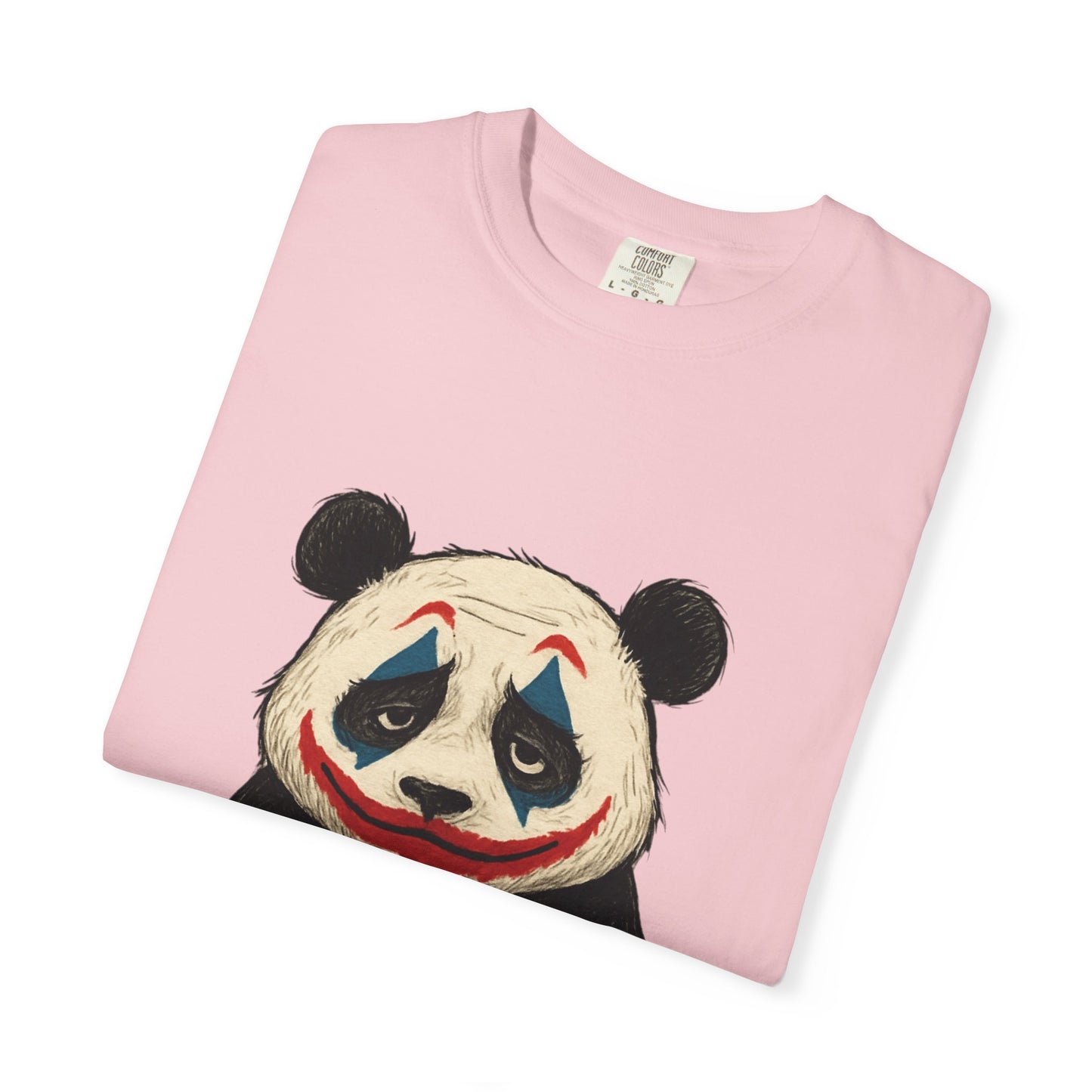 Panda Graphic T-Shirt | Hilarious Panda Joker Tee, Fun Unisex Casual Wear, Unique Gift for Animal Lovers, Halloween Costume Idea