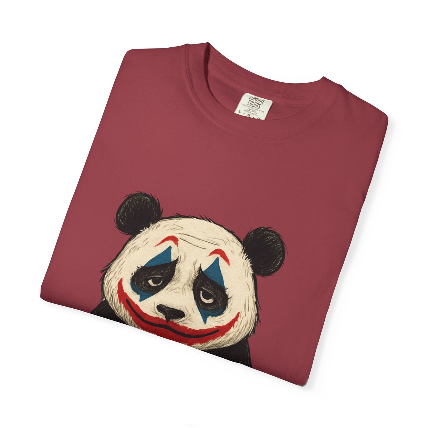 Panda Graphic T-Shirt | Hilarious Panda Joker Tee, Fun Unisex Casual Wear, Unique Gift for Animal Lovers, Halloween Costume Idea