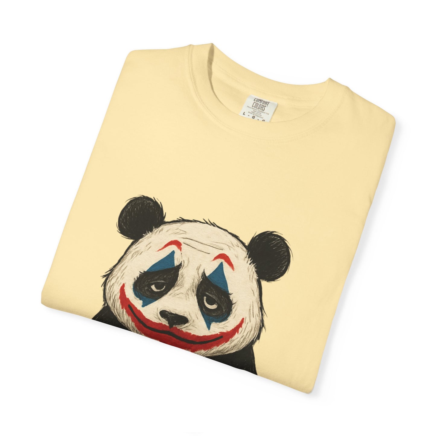 Panda Graphic T-Shirt | Hilarious Panda Joker Tee, Fun Unisex Casual Wear, Unique Gift for Animal Lovers, Halloween Costume Idea