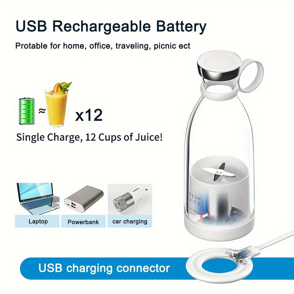 Professional Portable Electric Blender - 11.83oz Wireless Mini Juicer - StylePicksBySei