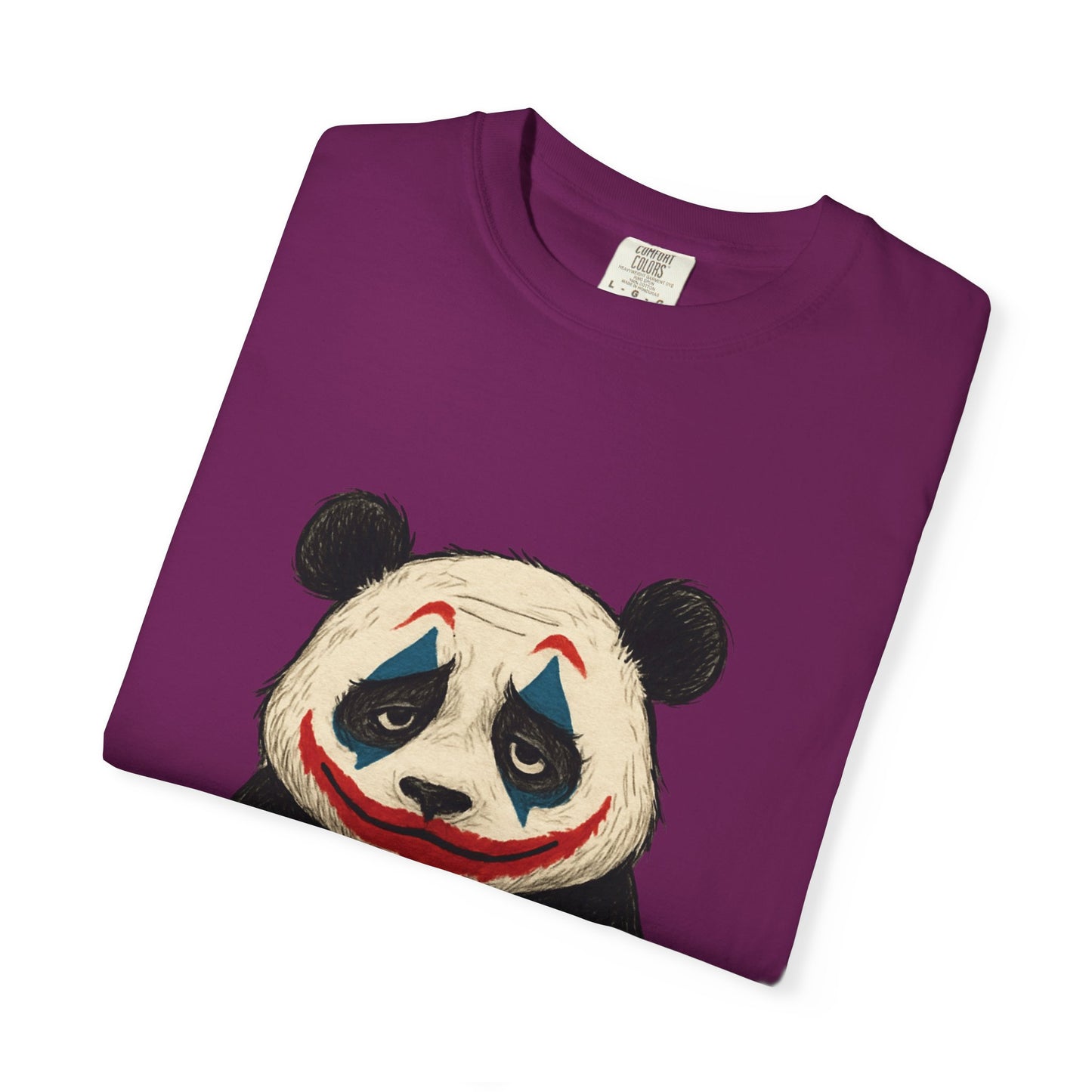 Panda Graphic T-Shirt | Hilarious Panda Joker Tee, Fun Unisex Casual Wear, Unique Gift for Animal Lovers, Halloween Costume Idea