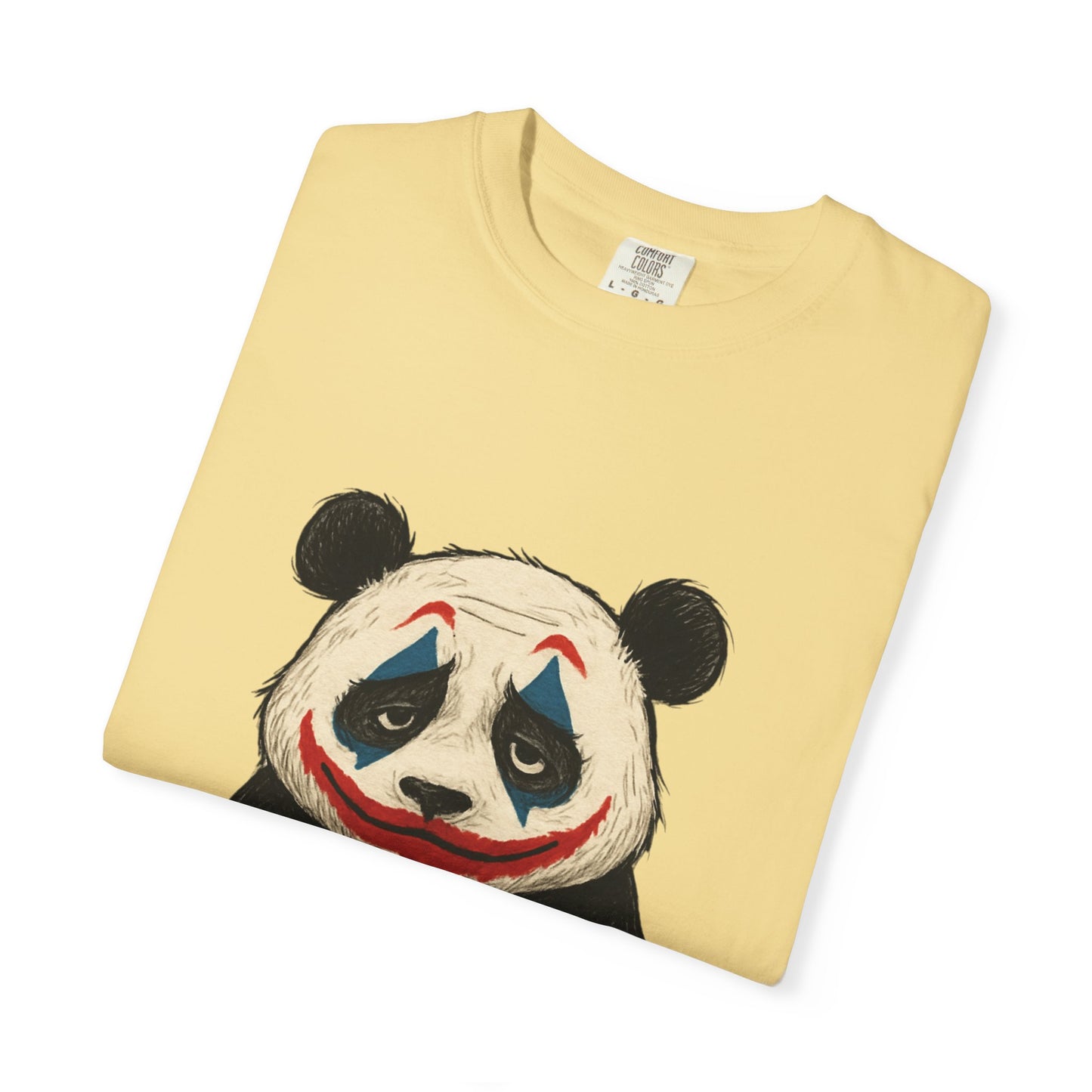 Panda Graphic T-Shirt | Hilarious Panda Joker Tee, Fun Unisex Casual Wear, Unique Gift for Animal Lovers, Halloween Costume Idea