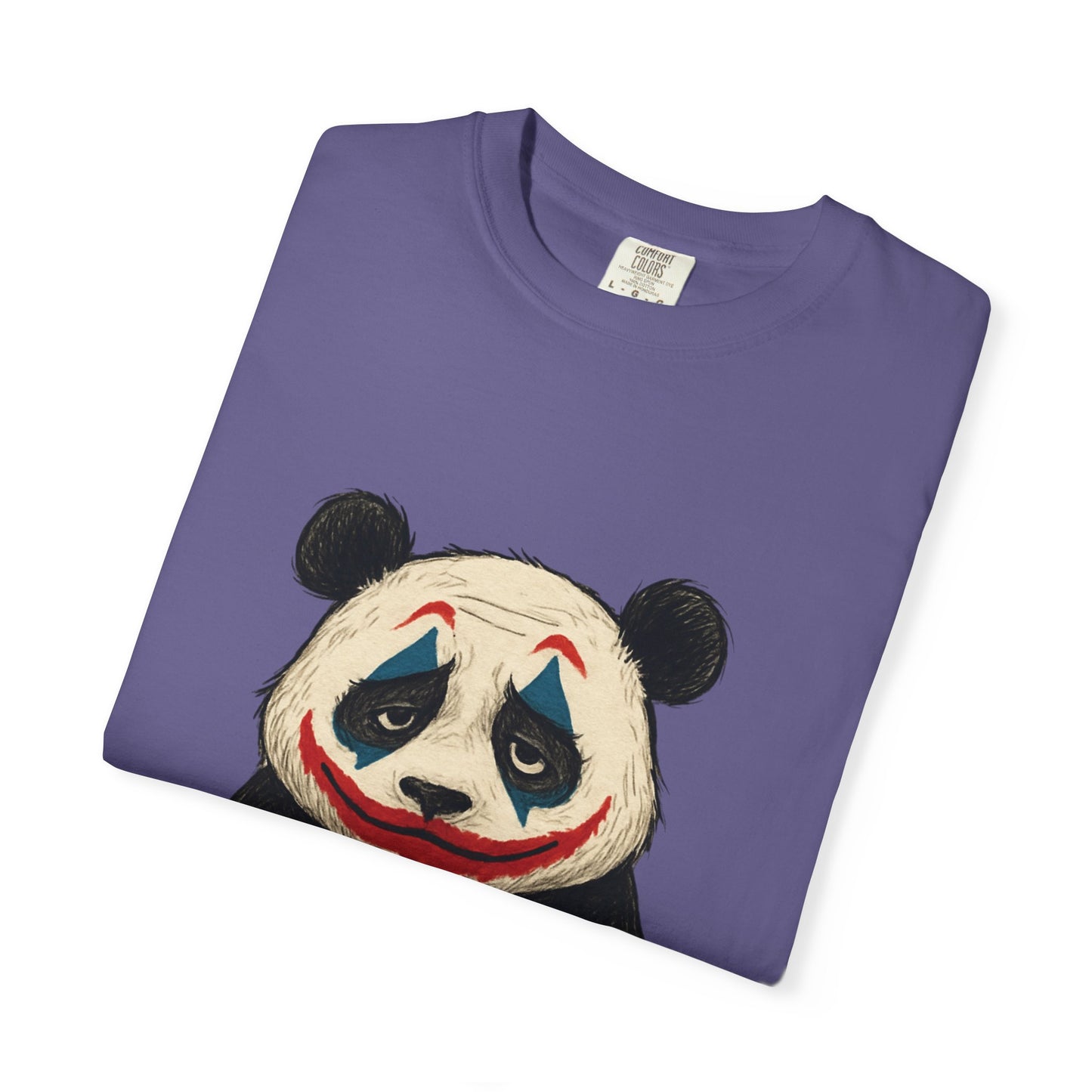 Panda Graphic T-Shirt | Hilarious Panda Joker Tee, Fun Unisex Casual Wear, Unique Gift for Animal Lovers, Halloween Costume Idea