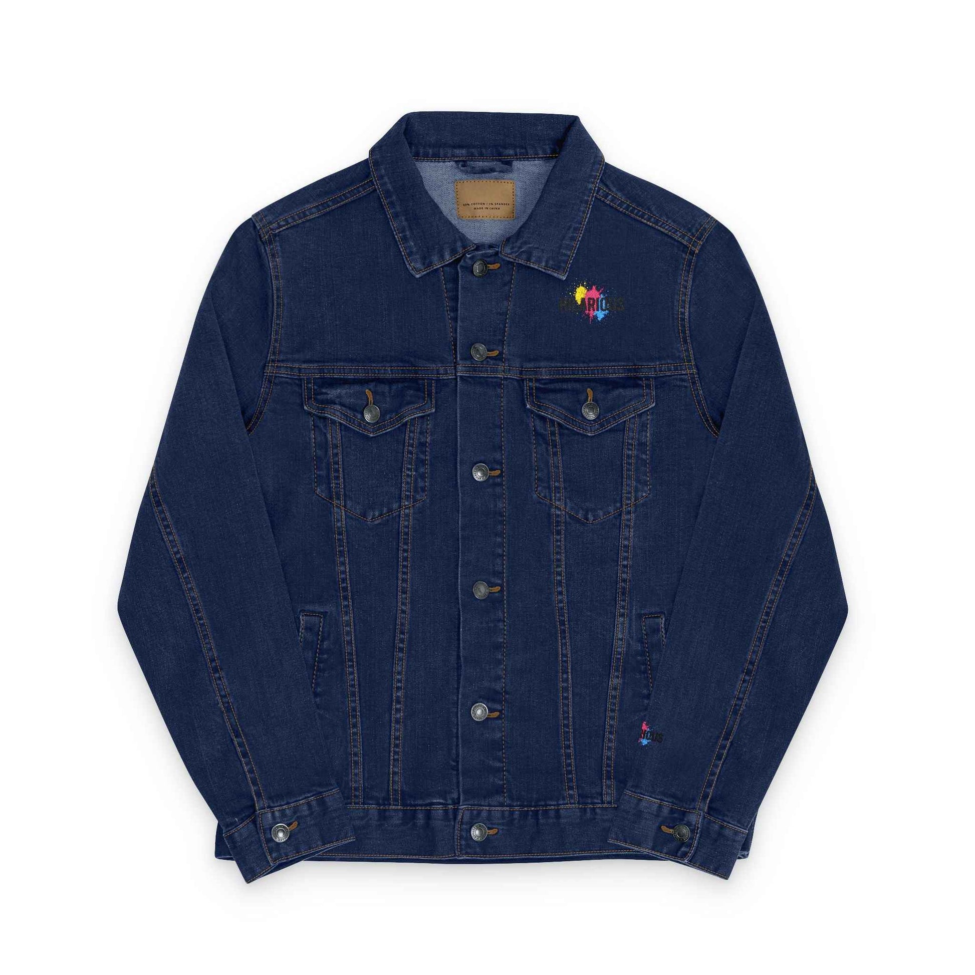 Embroidered Denim Jacket - Stay Wild Stay Fun Vintage Style Eco-Friendly Unisex Gift - StylePicksBySei