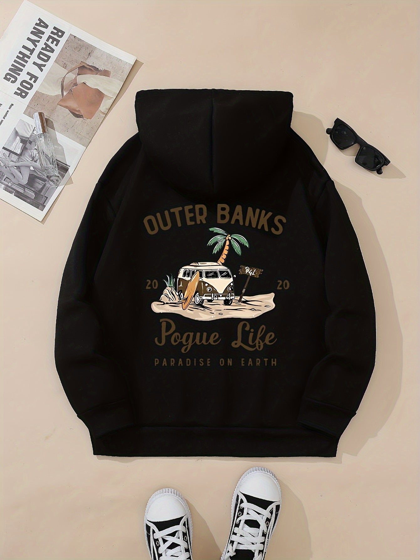 Pogue Life Graphic Hoodie for Women - Cozy Pocket Sweatshirt with Drawstring
