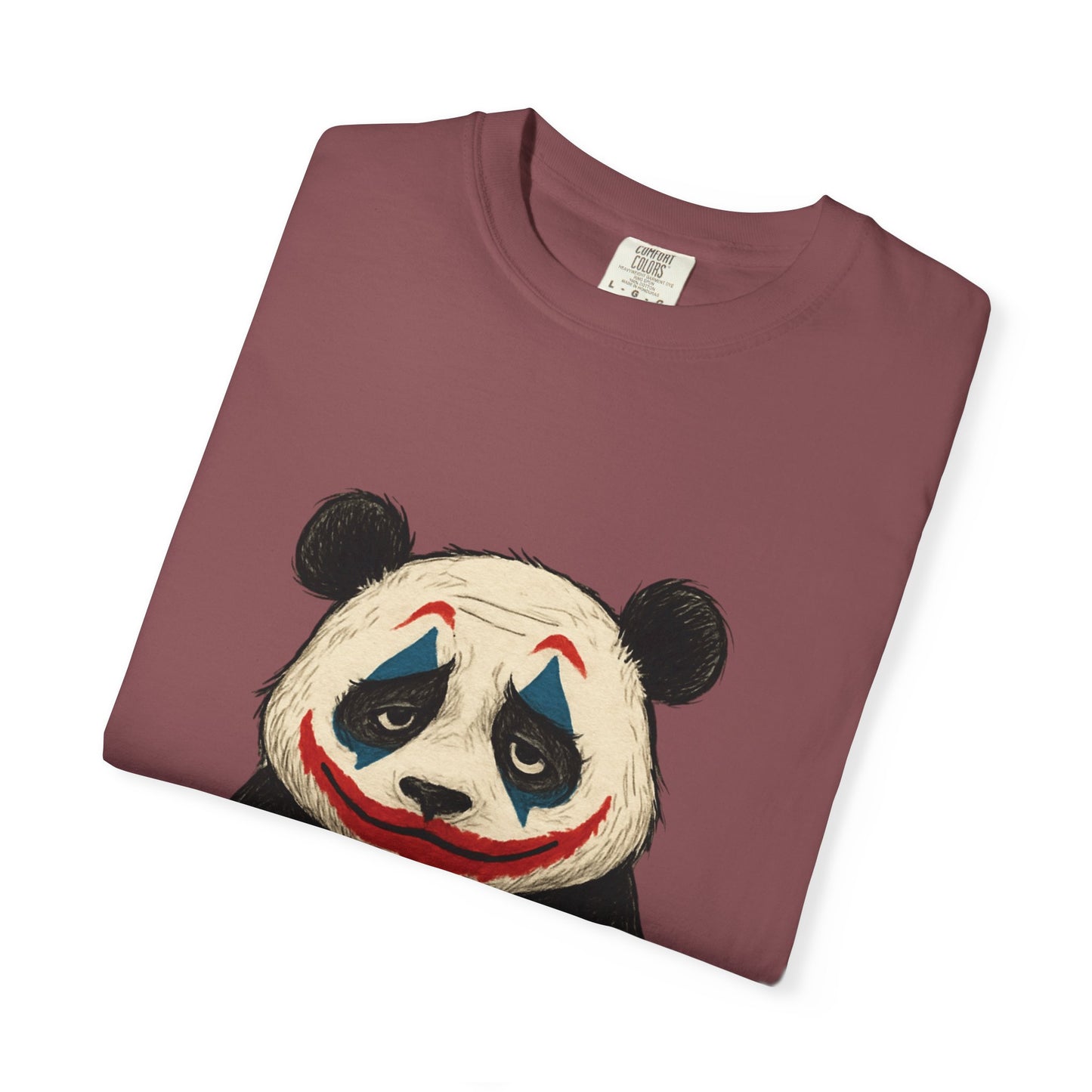 Panda Graphic T-Shirt | Hilarious Panda Joker Tee, Fun Unisex Casual Wear, Unique Gift for Animal Lovers, Halloween Costume Idea