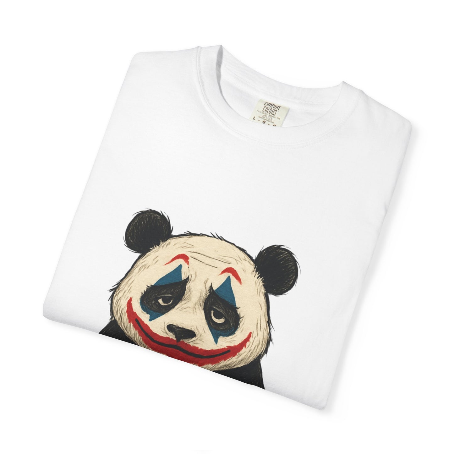 Panda Graphic T-Shirt | Hilarious Panda Joker Tee, Fun Unisex Casual Wear, Unique Gift for Animal Lovers, Halloween Costume Idea