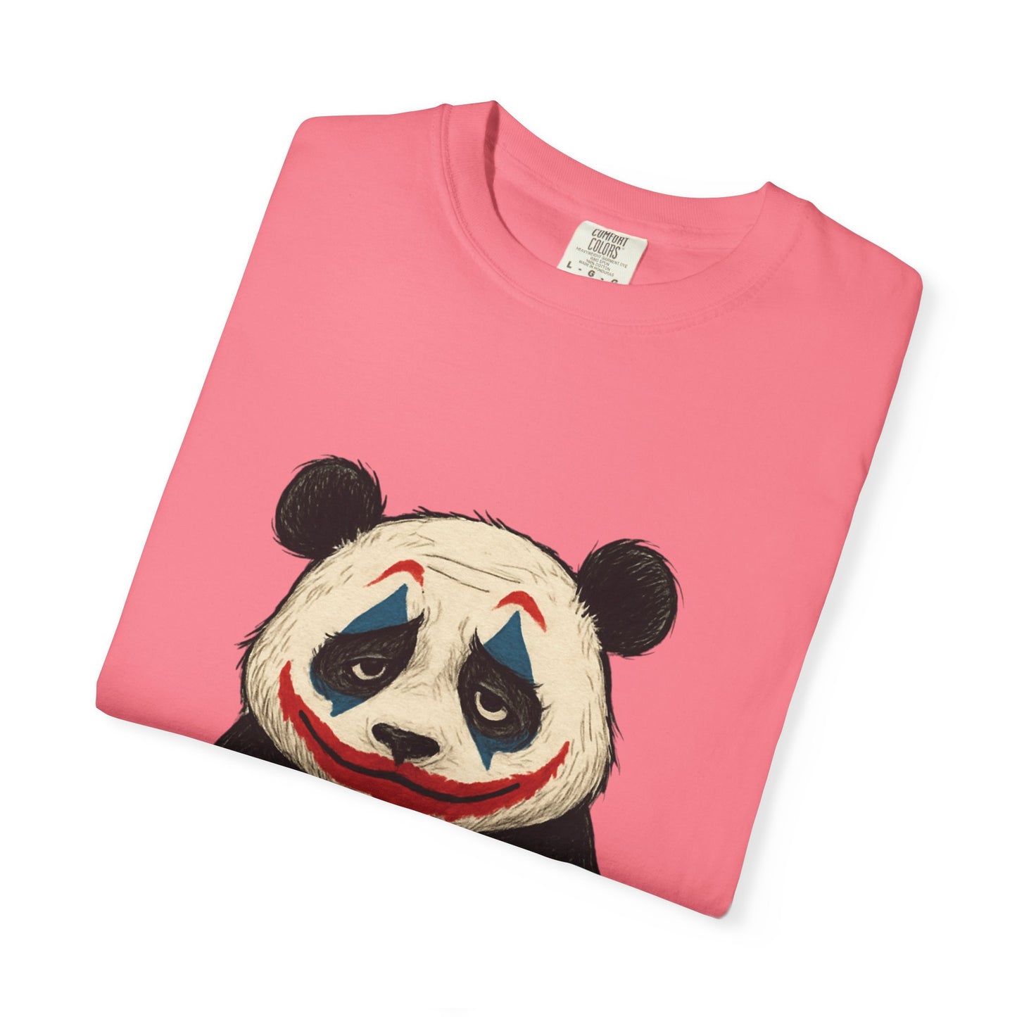 Panda Graphic T-Shirt | Hilarious Panda Joker Tee, Fun Unisex Casual Wear, Unique Gift for Animal Lovers, Halloween Costume Idea