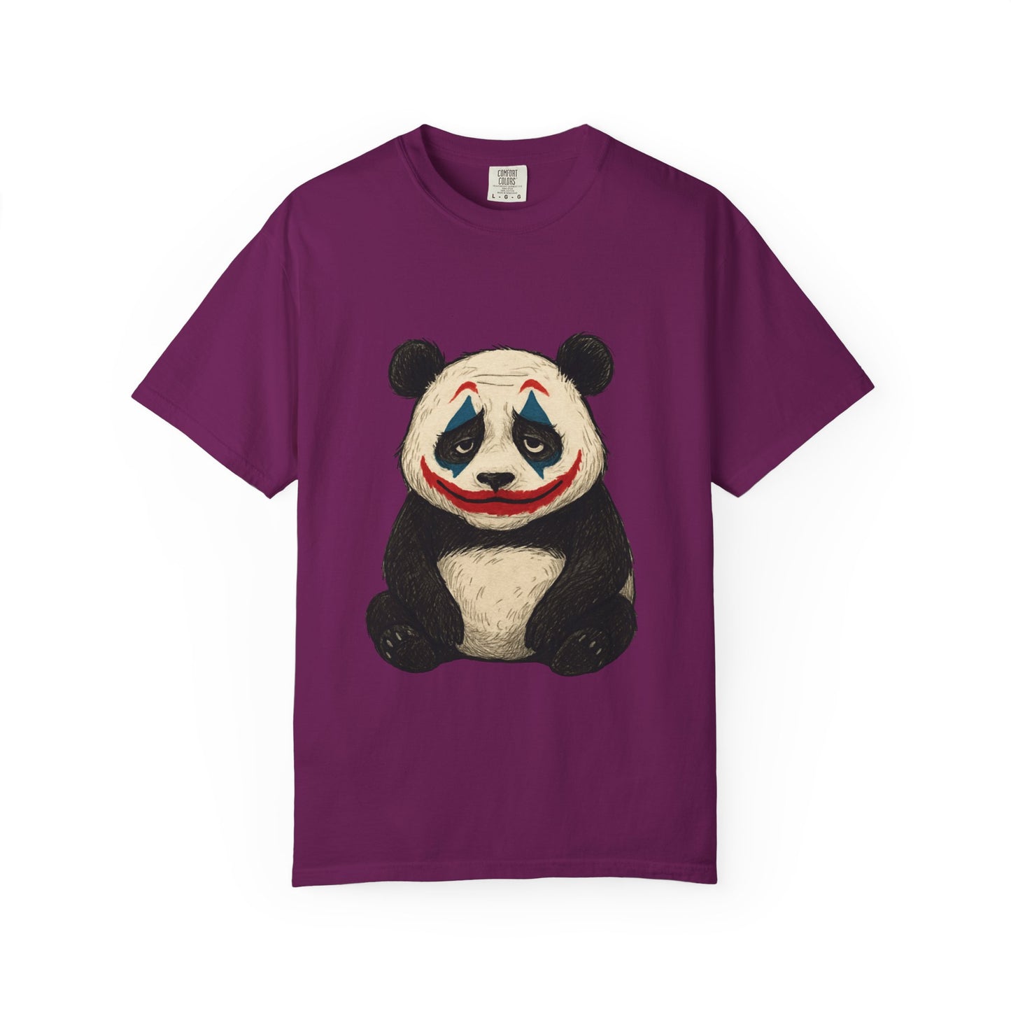 Panda Graphic T-Shirt | Hilarious Panda Joker Tee, Fun Unisex Casual Wear, Unique Gift for Animal Lovers, Halloween Costume Idea