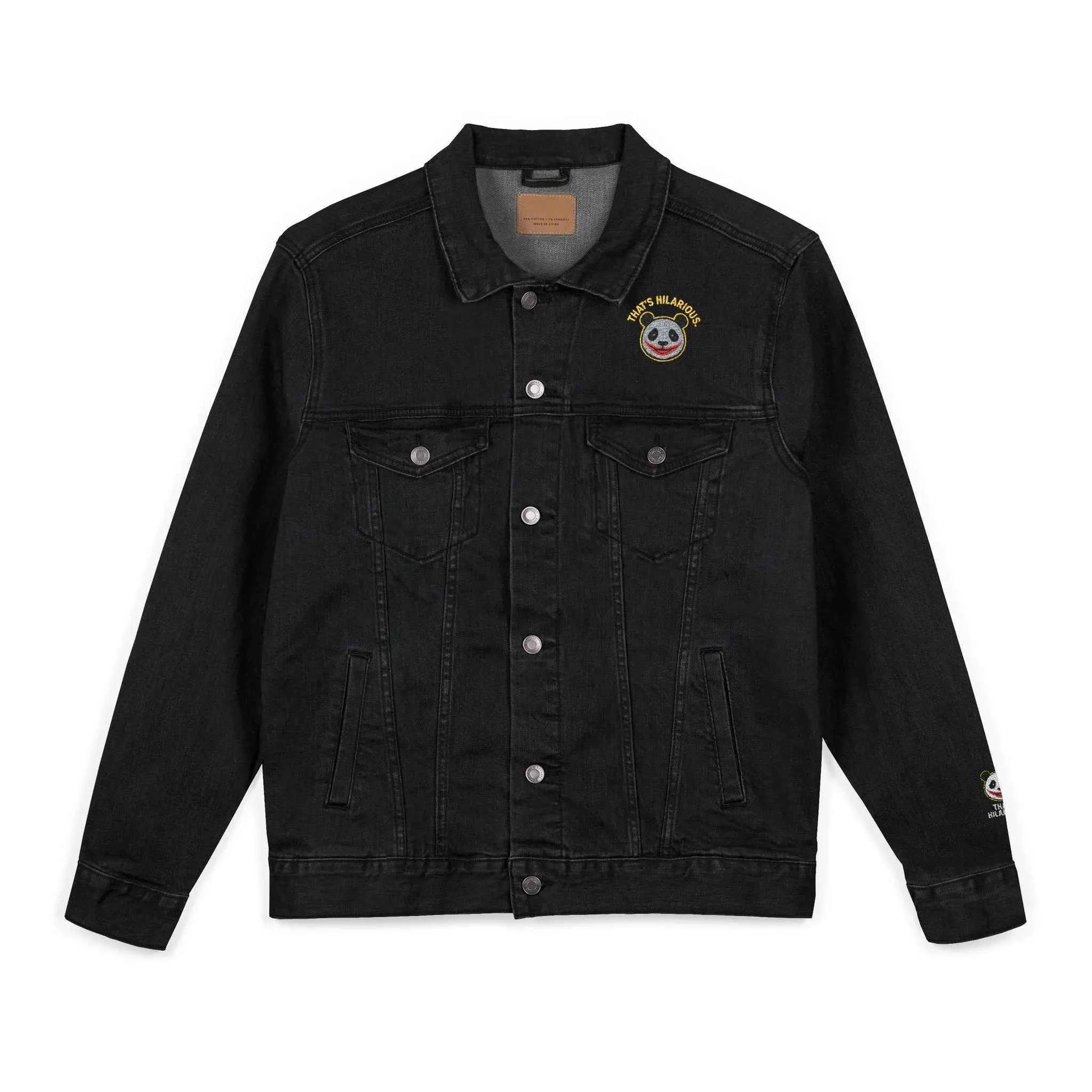 Embroidered Denim Jacket - That's Hilarious Design - StylePicksBySei