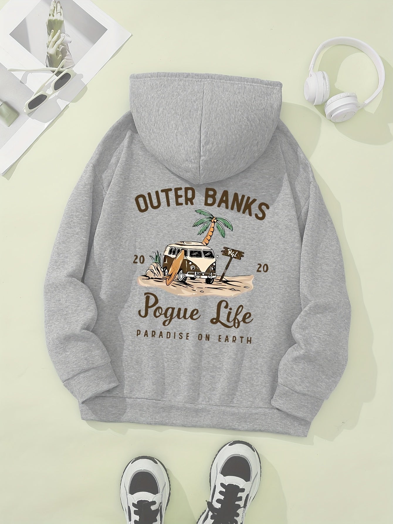 Pogue Life Graphic Hoodie for Women - Cozy Pocket Sweatshirt with Drawstring
