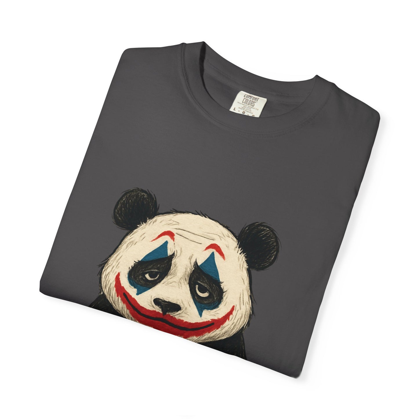 Panda Graphic T-Shirt | Hilarious Panda Joker Tee, Fun Unisex Casual Wear, Unique Gift for Animal Lovers, Halloween Costume Idea