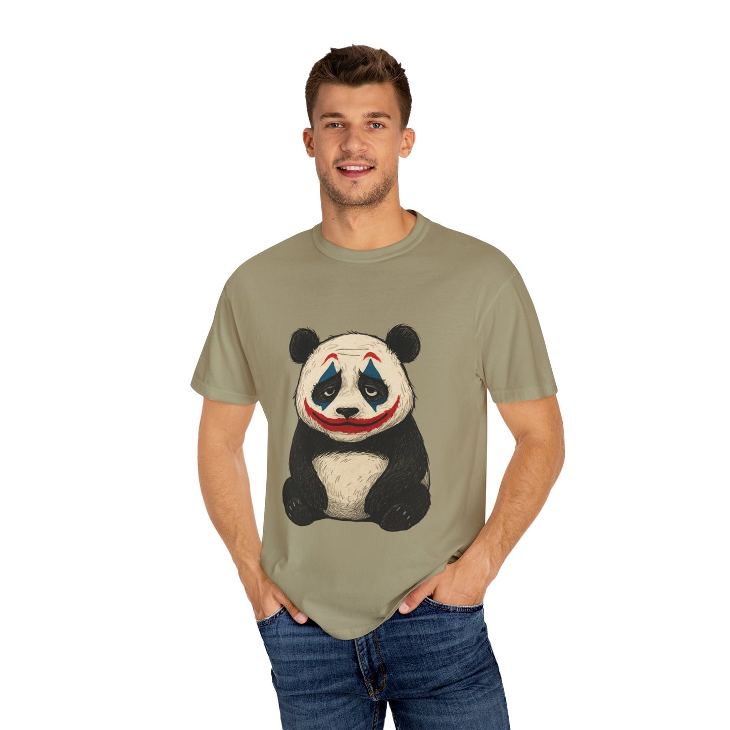 Panda Graphic T-Shirt | Hilarious Panda Joker Tee, Fun Unisex Casual Wear, Unique Gift for Animal Lovers, Halloween Costume Idea