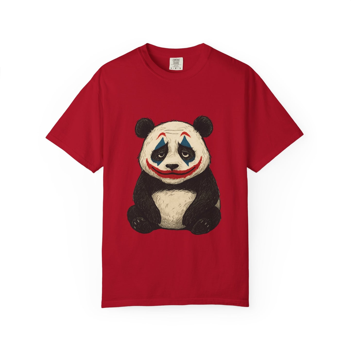 Panda Graphic T-Shirt | Hilarious Panda Joker Tee, Fun Unisex Casual Wear, Unique Gift for Animal Lovers, Halloween Costume Idea