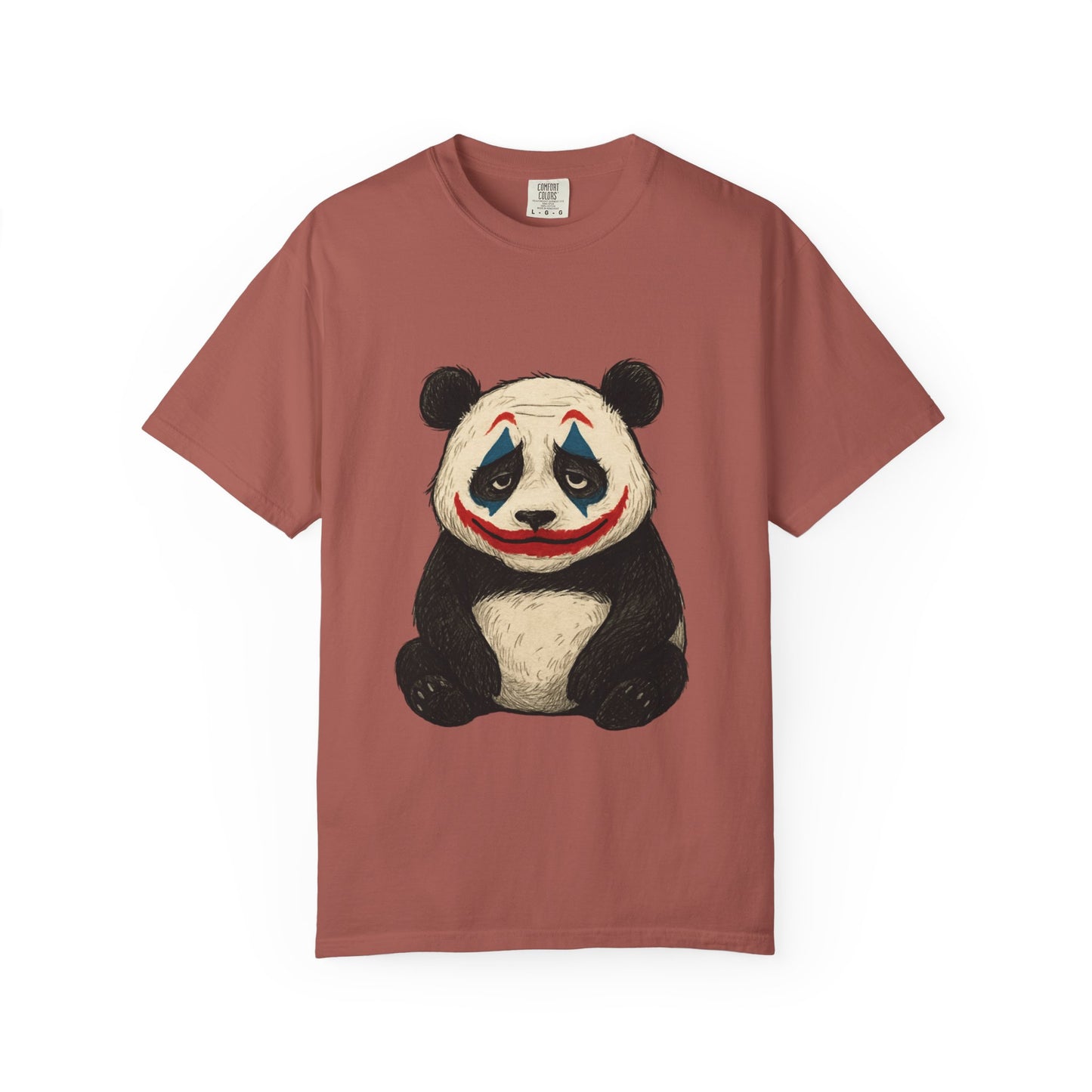 Panda Graphic T-Shirt | Hilarious Panda Joker Tee, Fun Unisex Casual Wear, Unique Gift for Animal Lovers, Halloween Costume Idea