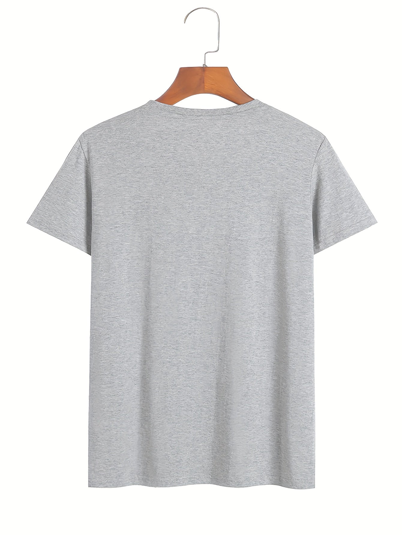Men's One Love Letter Print T-Shirt - Casual Crew Neck Short Sleeve Tee