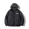 Men's Cotton Hooded Bomber Jacket - Windproof Stand Collar Coat