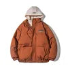 Men's Cotton Hooded Bomber Jacket - Windproof Stand Collar Coat