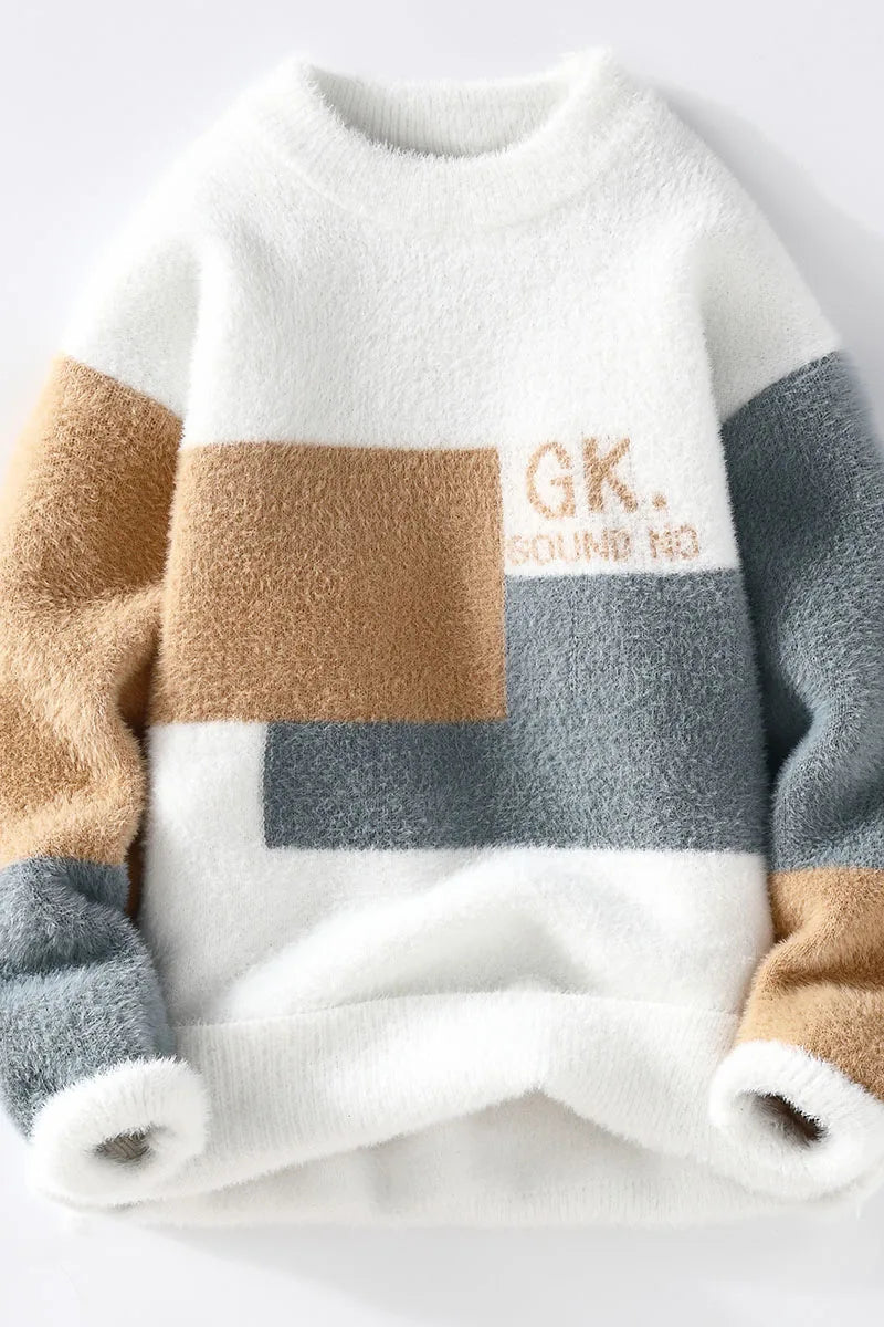 Men's Winter Letter Pattern Wool Pullover Sweater - Thick Knit Casual Sweater S-3XL - StylePicksBySei