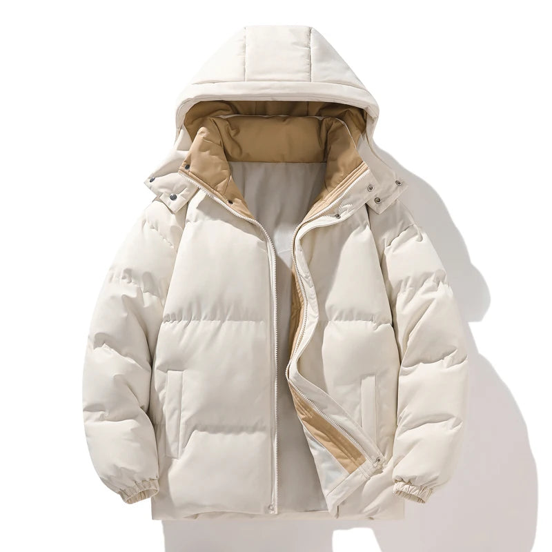 Men's Waterproof Thermal Jacket - Detachable Hood Winter Coat