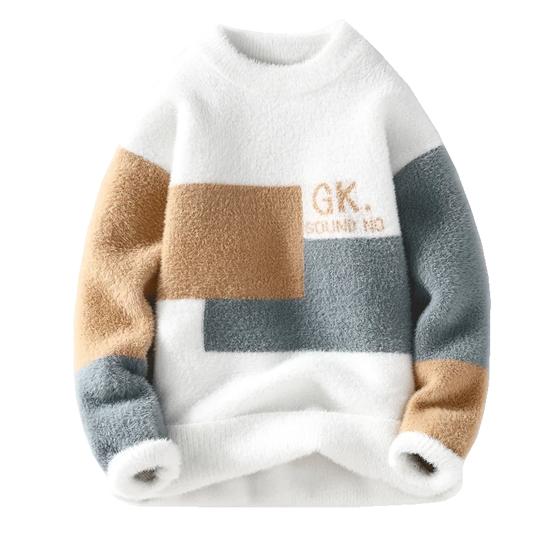 Men's Winter Letter Pattern Wool Pullover Sweater - Thick Knit Casual Sweater S-3XL - StylePicksBySei