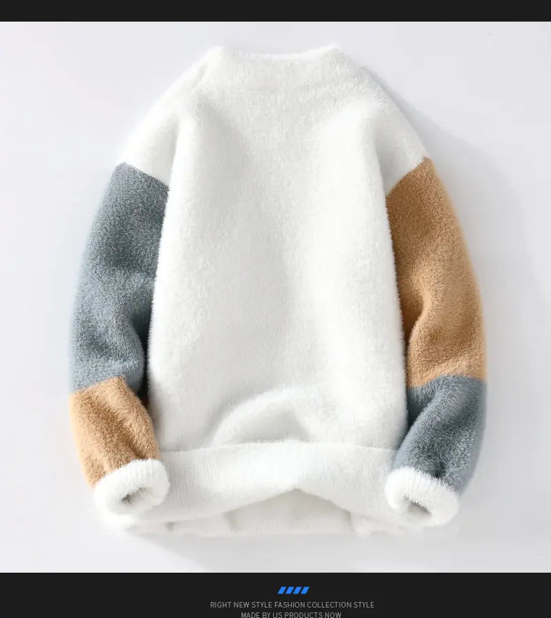 Men's Winter Letter Pattern Wool Pullover Sweater - Thick Knit Casual Sweater S-3XL - StylePicksBySei