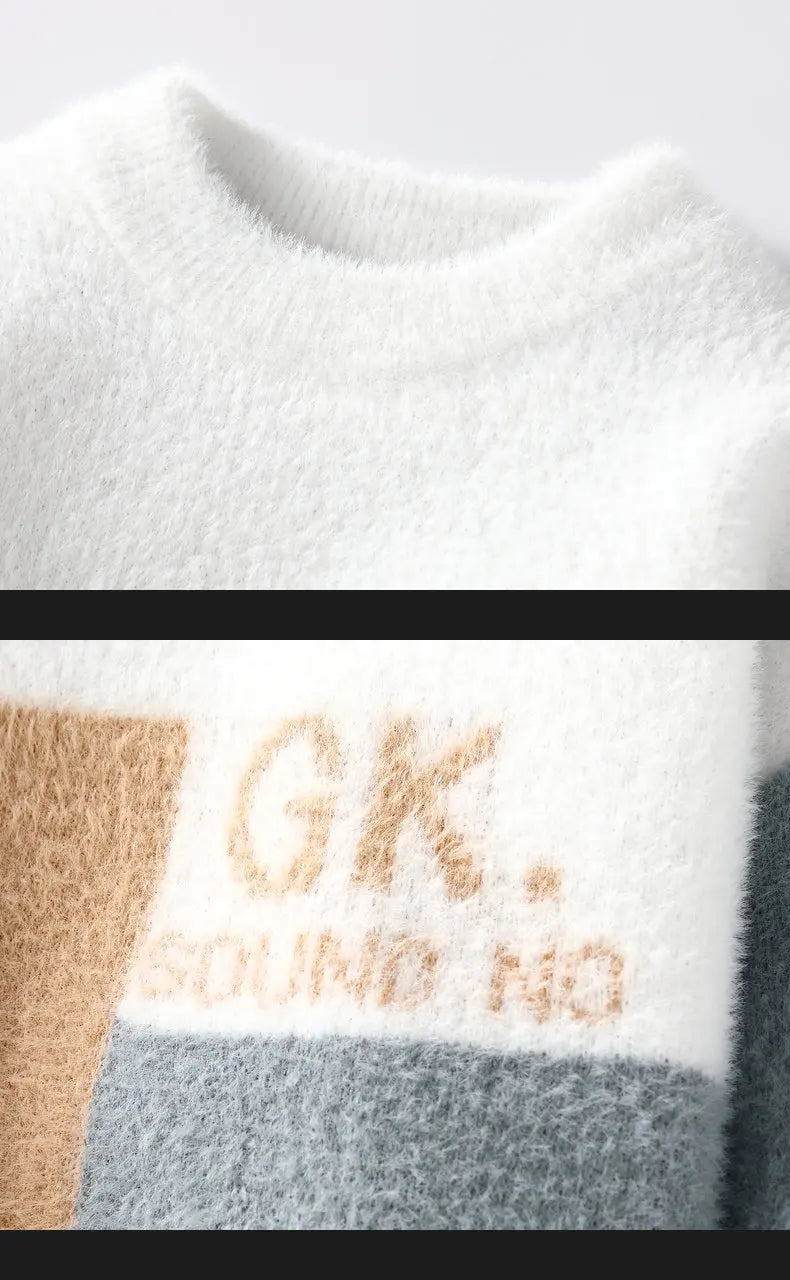 Men's Winter Letter Pattern Wool Pullover Sweater - Thick Knit Casual Sweater S-3XL - StylePicksBySei