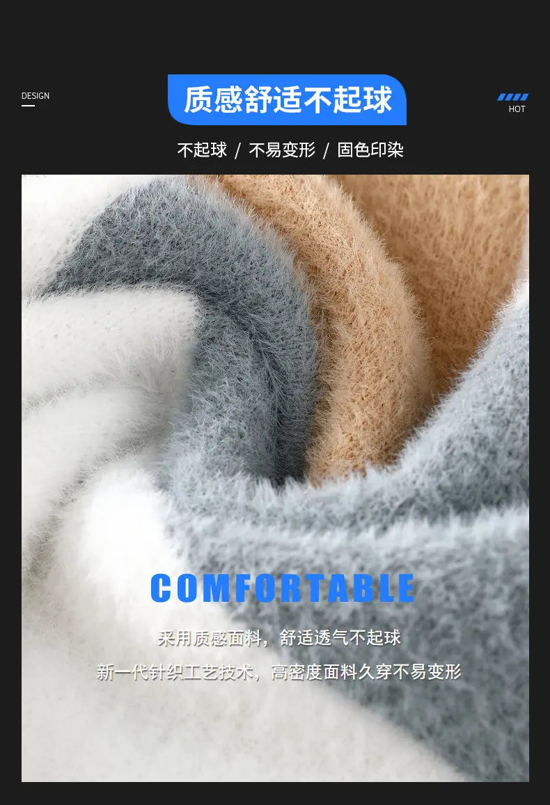 Men's Winter Letter Pattern Wool Pullover Sweater - Thick Knit Casual Sweater S-3XL - StylePicksBySei