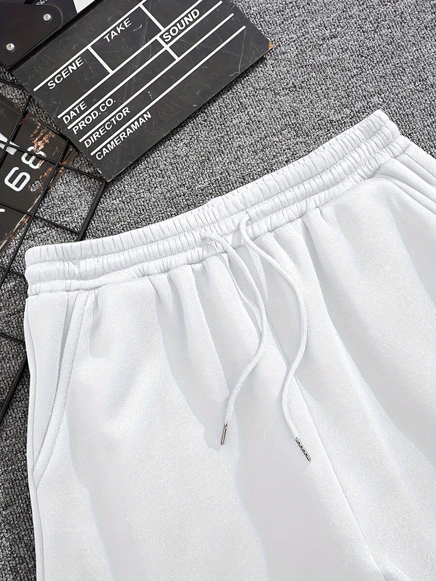 Men's 2-Piece Pajama Set - Letter Print Short Sleeve T-Shirt & Shorts Loungewear