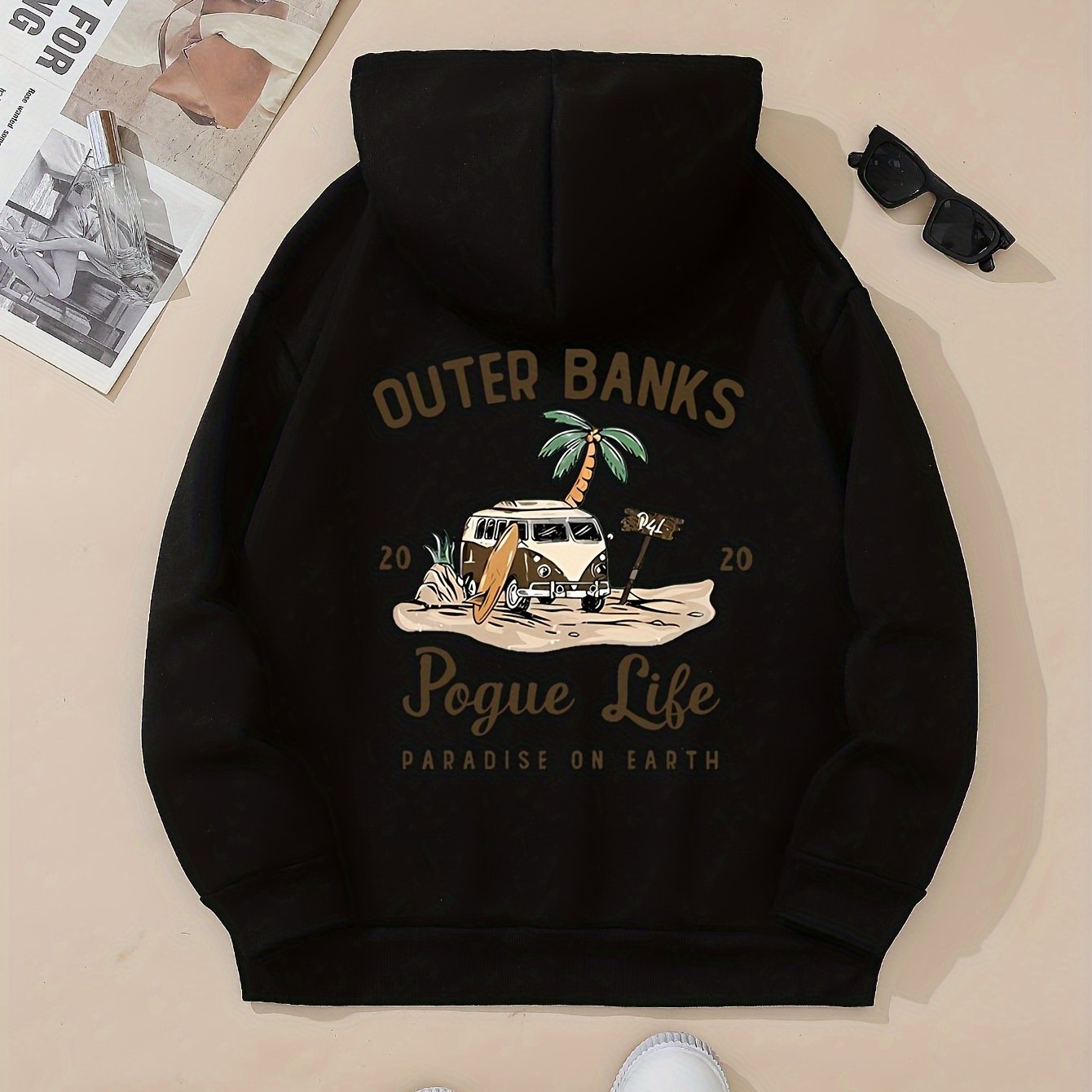 Pogue Life Graphic Hoodie for Women - Cozy Pocket Sweatshirt with Drawstring