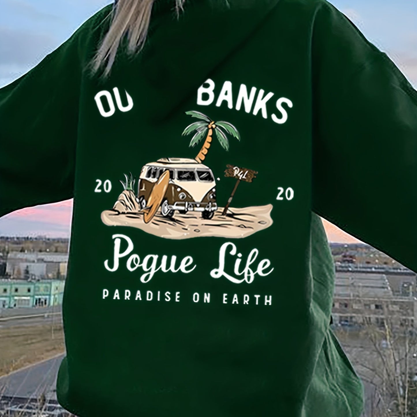 Pogue Life Graphic Hoodie for Women - Cozy Pocket Sweatshirt with Drawstring