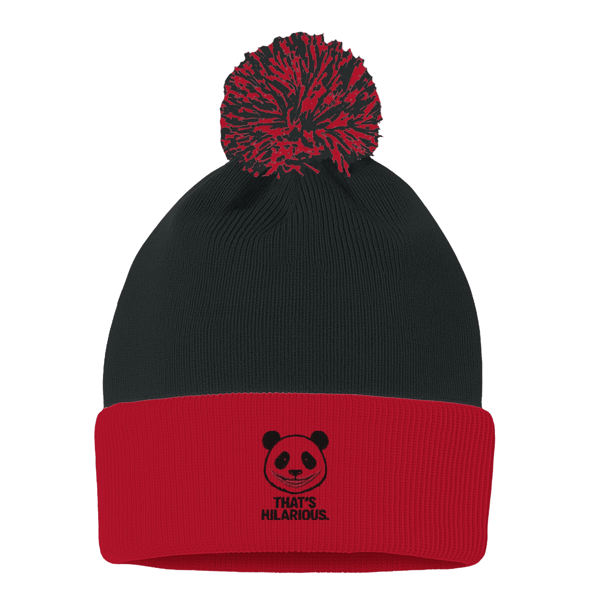 Embroidered Pom-Pom Beanie | That's Hilarious - Sportsman SP15 - StylePicksBySei