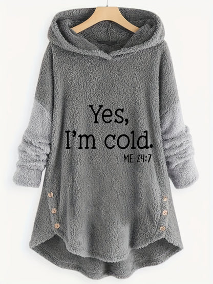 Women's Letter Print Hoodie - Casual Long Sleeve Color Block Pullover with Hood
