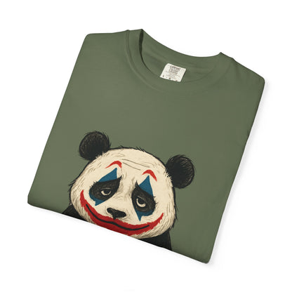 Panda Graphic T-Shirt | Hilarious Panda Joker Tee, Fun Unisex Casual Wear, Unique Gift for Animal Lovers, Halloween Costume Idea