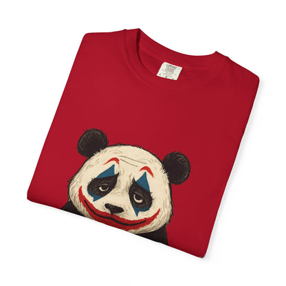 Panda Graphic T-Shirt | Hilarious Panda Joker Tee, Fun Unisex Casual Wear, Unique Gift for Animal Lovers, Halloween Costume Idea