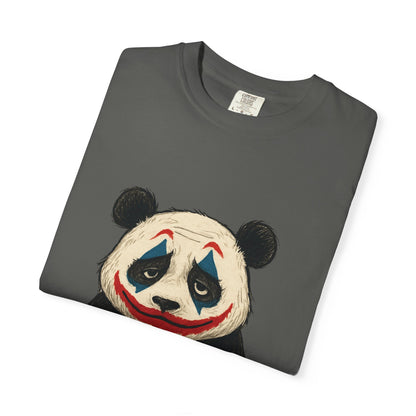 Panda Graphic T-Shirt | Hilarious Panda Joker Tee, Fun Unisex Casual Wear, Unique Gift for Animal Lovers, Halloween Costume Idea
