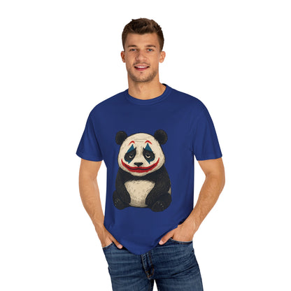 Panda Graphic T-Shirt | Hilarious Panda Joker Tee, Fun Unisex Casual Wear, Unique Gift for Animal Lovers, Halloween Costume Idea