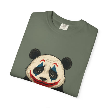Panda Graphic T-Shirt | Hilarious Panda Joker Tee, Fun Unisex Casual Wear, Unique Gift for Animal Lovers, Halloween Costume Idea