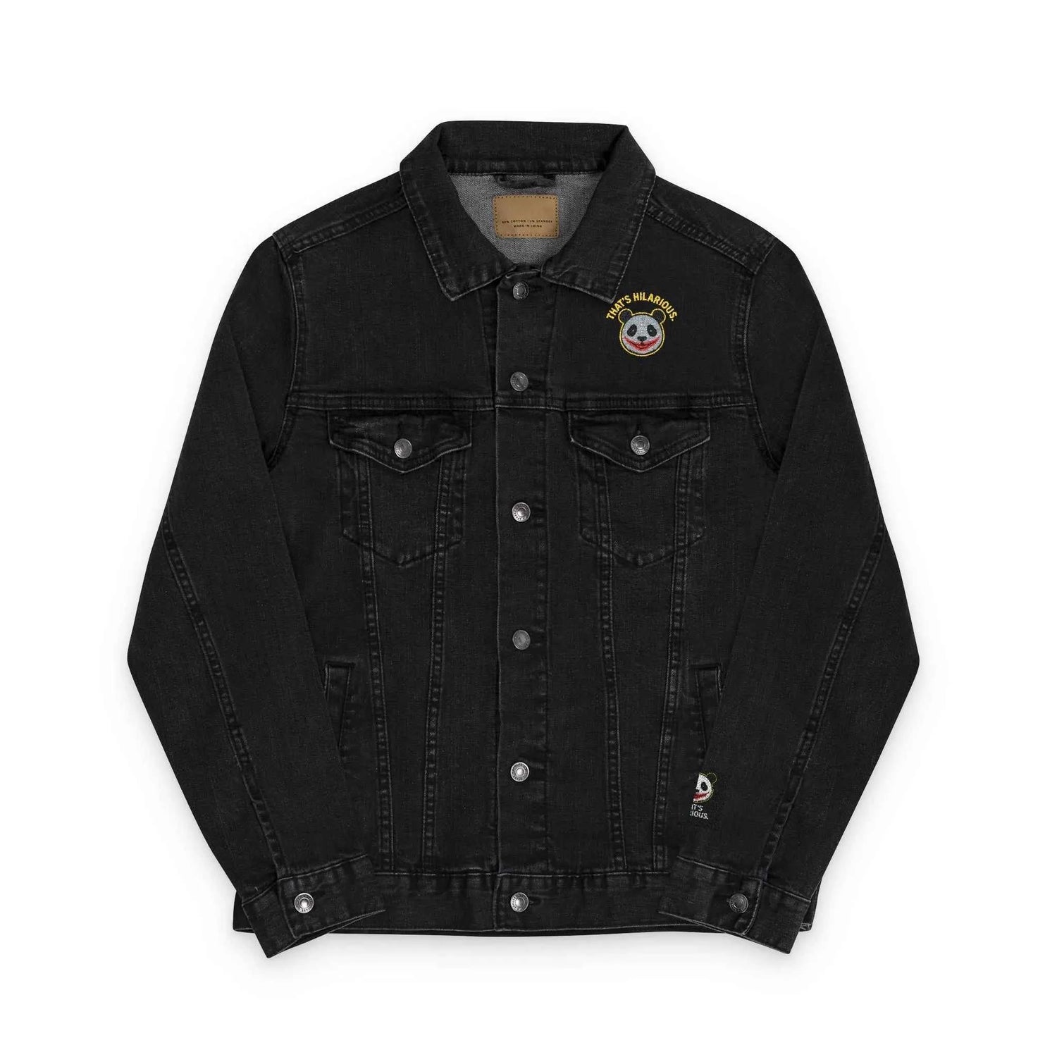 Embroidered Denim Jacket - That's Hilarious Design - StylePicksBySei