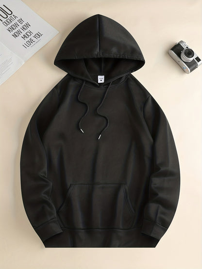Men's Love and Peace Graphic Hoodie - Casual Pullover with Kangaroo Pocket