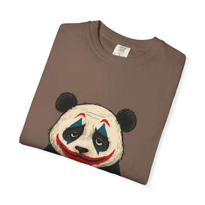 Panda Graphic T-Shirt | Hilarious Panda Joker Tee, Fun Unisex Casual Wear, Unique Gift for Animal Lovers, Halloween Costume Idea