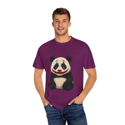 Panda Graphic T-Shirt | Hilarious Panda Joker Tee, Fun Unisex Casual Wear, Unique Gift for Animal Lovers, Halloween Costume Idea