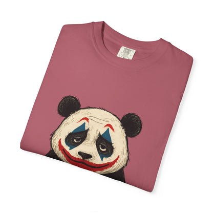 Panda Graphic T-Shirt | Hilarious Panda Joker Tee, Fun Unisex Casual Wear, Unique Gift for Animal Lovers, Halloween Costume Idea