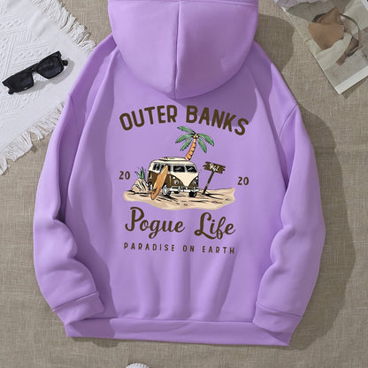Pogue Life Graphic Hoodie for Women - Cozy Pocket Sweatshirt with Drawstring