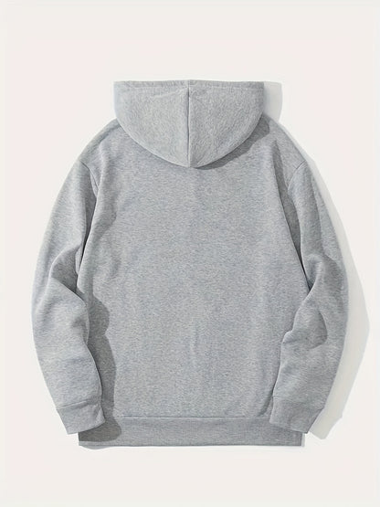 Men's Ace Playing Card Graphic Hoodie - Casual Pullover with Kangaroo Pocket